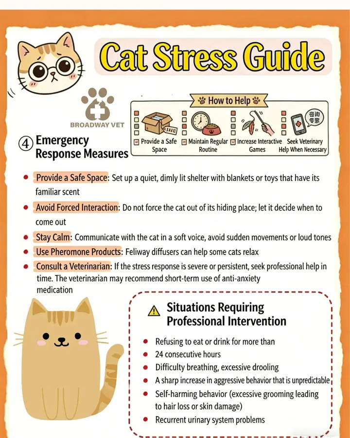Helping a stressed cat feel more secure