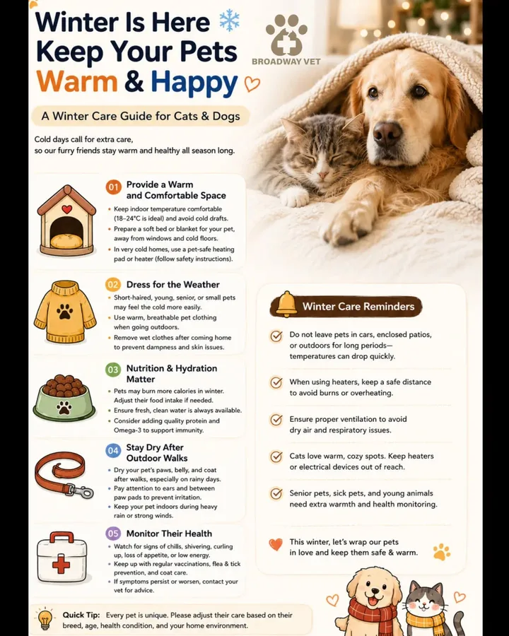 Winter comfort and care for pets
